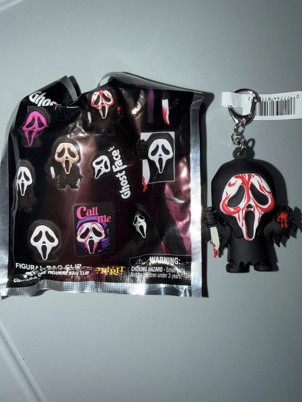 Ghost Face Bloody Bag Clip